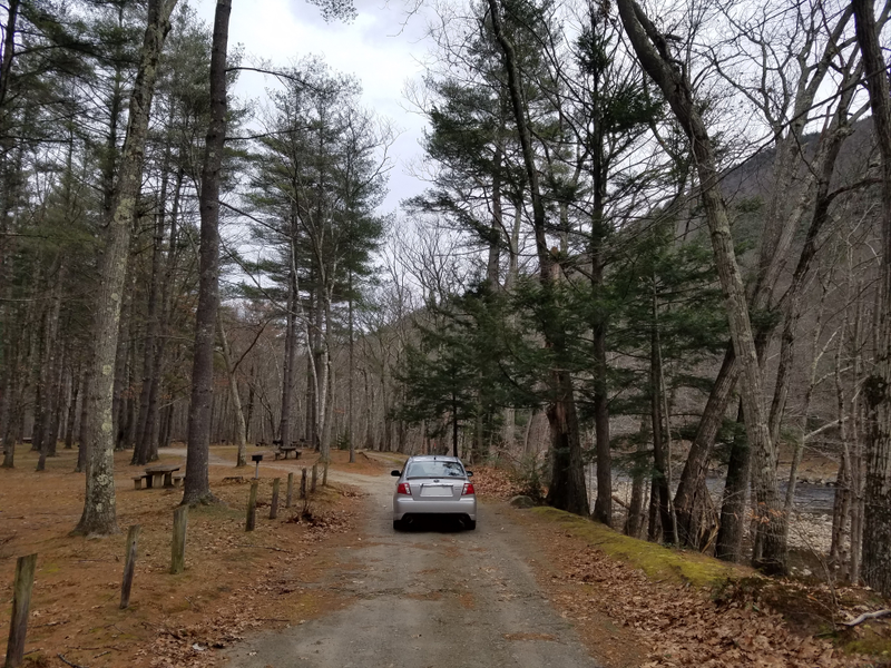 A small camping area at the halfway point.